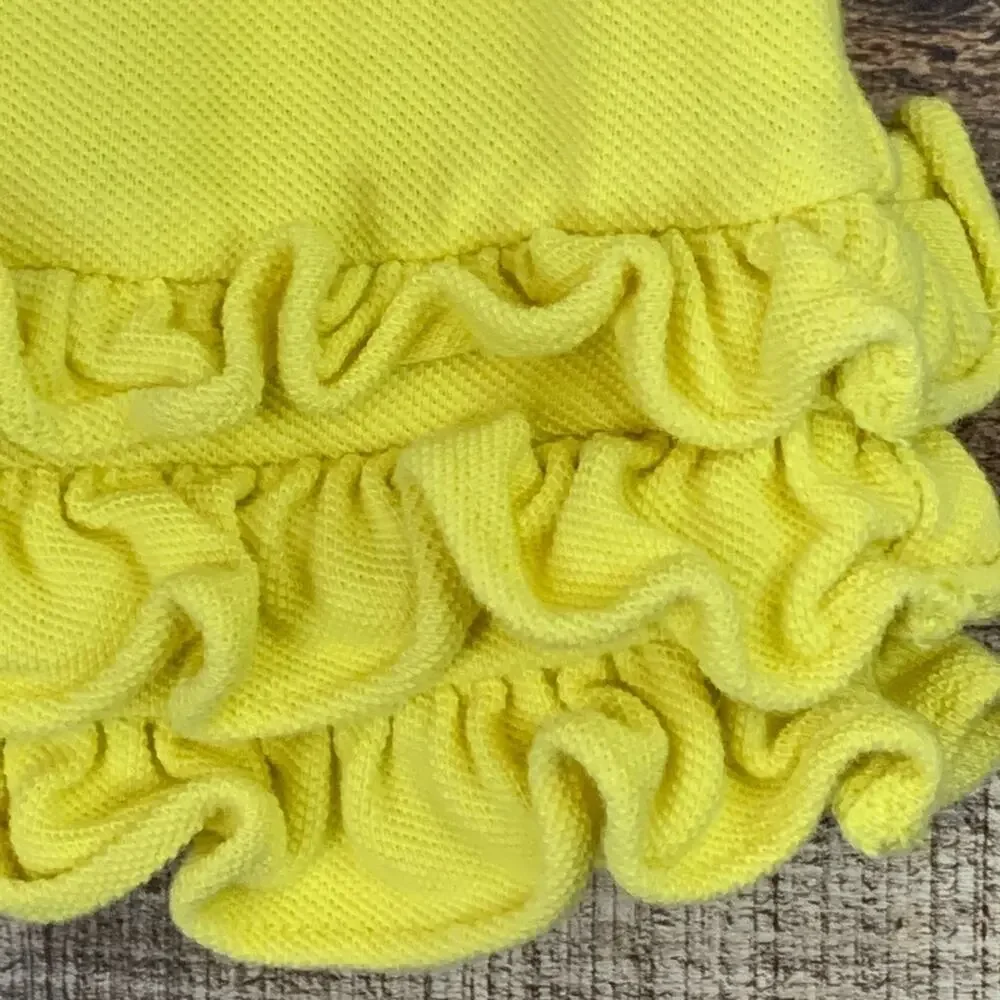 Ralph Lauren Cap Sleeve Ruffle Polo Dress Yellow Size 12m 12 months